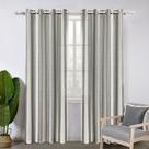 Cortinas DriftAway, mistura de linho listrada vertical, 244 cm, cinza Cortinas DriftAway, mistura de linho listrada vertical, 244 cm, cinza