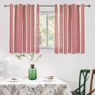 Cortinas DriftAway, mistura de linho listrado vertical, 91 cm, 2 painéis