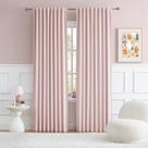 Cortinas DUALIFE, aba traseira e bolso com haste, rosa mudo, 132x213 cm