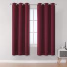 Cortinas DUALIFE Christmas Decor Burgundy Red Blackout 42x72cm Cortinas DUALIFE Christmas Decor Burgundy Red Blackout 42x72cm