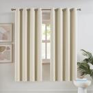 Cortinas DUALIFE Cream Beige Blackout 183x183cm 2 painéis
