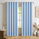 Cortinas DUALIFE extra longas de 3 m de comprimento para porta de pátio azul celeste