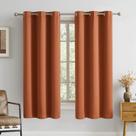 Cortinas DUALIFE Rust Burnt Orange Blackout 160x160cm 2 painéis
