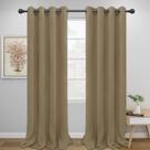 Cortinas Easy-Going 132x244 cm Aislantes Térmicas Beige 2 Paneles