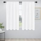 Cortinas Easy-Going Rod Pocket Blackout 107 x 160 cm brancas 2 painéis