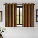 Cortinas EMEMA Golden Brown Velvet 114x114cm, conjunto de 2 painéis