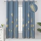Cortinas Estelar Textiler 97x183 cm Gold Palm Leaf Blackout