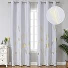 Cortinas Estelar Textiler Gris Blanco 214 cm de Largo Blackout