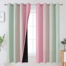 Cortinas Estelar Textiler Ombre Sage Pink 132x160cm 2 painéis