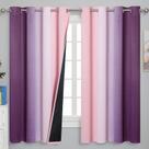 Cortinas Estelar Textiler Rosa/Roxo 160x160cm 2 painéis