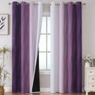 Cortinas Estelar Textiler Roxo Cinza Ombre Blackout 132x244cm
