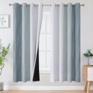 Cortinas Estelar Textiler Stone Azul Cinzento Branco 132x183 cm