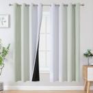 Cortinas Estelar Textiler Verde Sálvia Branco Acinzentado 132x183cm