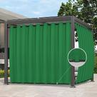 Cortinas externas fáceis de usar, impermeáveis, 150x240cm, verdes, 1 painel