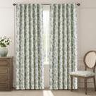 Cortinas florais Blackout Jinchan para quarto 229x229cm verdes
