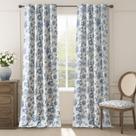 Cortinas florais Blackout jinchan para quarto 240x245cm azuis