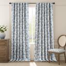 Cortinas florais Blackout Jinchan para quarto de 24 cm azuis