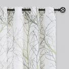 Cortinas FMFUNCTEX: linho semitransparente, 214 cm, verde sálvia, branco Cortinas FMFUNCTEX: linho semitransparente, 214 cm, verde sálvia, branco