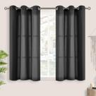 Cortinas Gment Halloween Black Linen Sheer 107x115cm 2 painéis