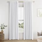 Cortinas Guken White Linen Blackout 107 cm x 213 cm Sala de estar