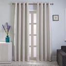 Cortinas GYROHOME Faux Silk Blackout Beige 132x244cm 2 painéis