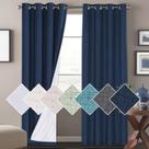 Cortinas H.VERSAILTEX 100% Blackout Linen 240x260 cm Navy 2 painéis