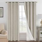 Cortinas H.VERSAILTEX 100% Blackout Thermal Linen 132x213cm 2 painéis