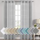Cortinas H.VERSAILTEX de linho semitransparente com 2 painéis 132x274cm - Dove