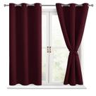 Cortinas Hiasan Blackout Burgundy 96x114 cm Thermal 2 painéis