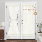 Cortinas HOMEIDEAS Non-See-Through French Door Ivory 137x183cm