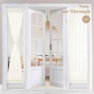 Cortinas HOMEIDEAS Non-See-Through French Door Ivory 66x183cm