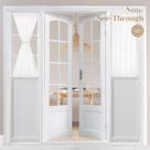 Cortinas HOMEIDEAS Porta francesa não transparente brancas 66x100cm Cortinas HOMEIDEAS Porta francesa não transparente brancas 66x100cm
