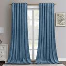 Cortinas HOMEIDEAS Stone Blue Velvet 132x244cm 2 painéis Cortinas HOMEIDEAS Stone Blue Velvet 132x244cm 2 painéis