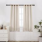 Cortinas INLINAS Beige Blackout com sobreposição transparente 132 x 160 cm, 2 peças