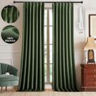 Cortinas IVAPUPU Linen Pinch Pleated Blackout 240x240cm verdes