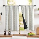 Cortinas Jinchan 100% Opacas Boho 25x90 cm Geométricas 2 Paneles