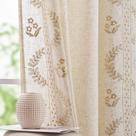 Cortinas jinchan Belrose Linen Blend Beige 160x160cm 2 painéis