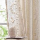 Cortinas jinchan Belrose Linen Blend Floral 160x160cm Ivory Cortinas jinchan Belrose Linen Blend Floral 160x160cm Ivory