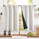 Cortinas Jinchan Blackout 100% Lino 60x60 cm Beige 2 Paneles
