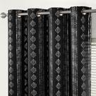Cortinas jinchan Blackout 95% Boho 160x160cm Prateadas Geométricas