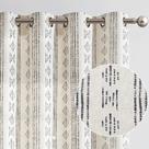 Cortinas Jinchan Boho Linen Blend Farmhouse Design 160x160cm