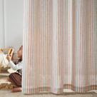 Cortinas jinchan Christmas Linen Candy Listradas 160x160cm 2 painéis