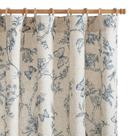 Cortinas jinchan com forro floral, mistura de linho 160x160cm, azul x2 Cortinas jinchan com forro floral, mistura de linho 160x160cm, azul x2