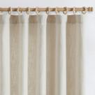 Cortinas Jinchan con apariencia de arpillera 160x127 cm Off White 2 paneles