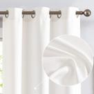 Cortinas jinchan de linho branco texturizado 160x160cm 2 painéis