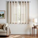 Cortinas jinchan de linho natural 160x160cm, filtrante de luz, bege