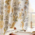 Cortinas Jinchan de Lino 213x127 cm con Estampado de Hojas Tropicales y Oscurecimiento