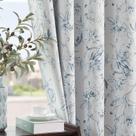 Cortinas Jinchan Floral 243x244 cm 95% Blackout Azul Cortinas Jinchan Floral 243x244 cm 95% Blackout Azul