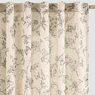 Cortinas jinchan Floral Linen 160x160cm Cinza Borboleta x2
