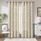 Cortinas jinchan Floral Linen 214x213cm Borboleta Verde Sálvia